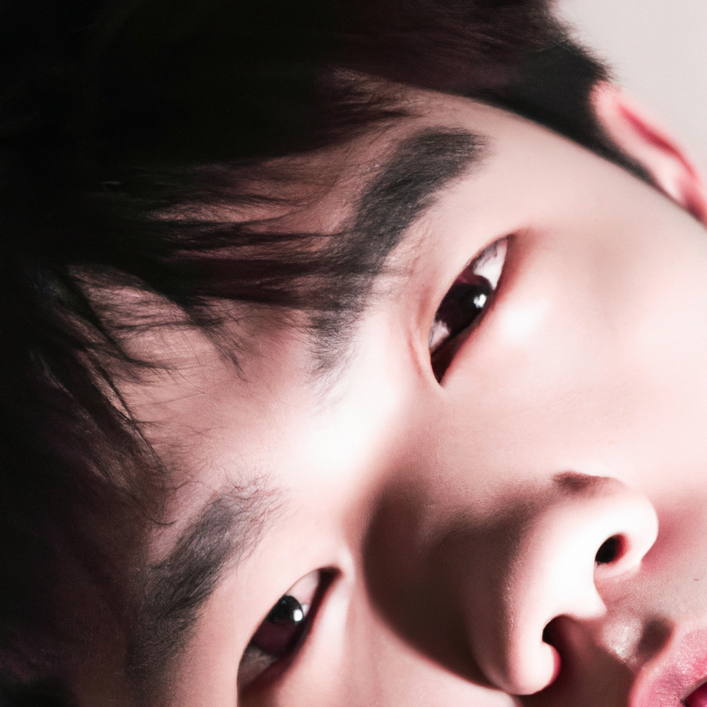 Retrato minimalista con fondo blanco y luz suave