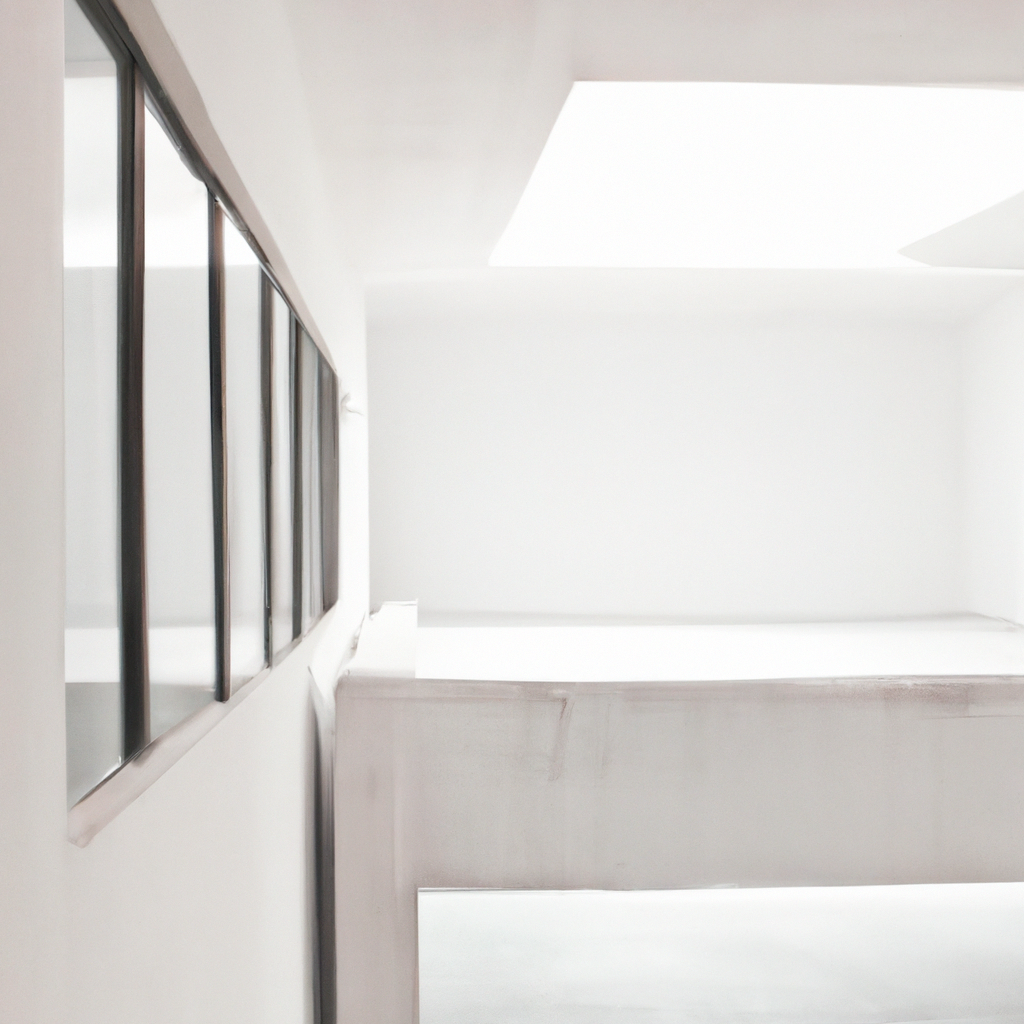 Estudio minimalista con luz natural y sombras suaves